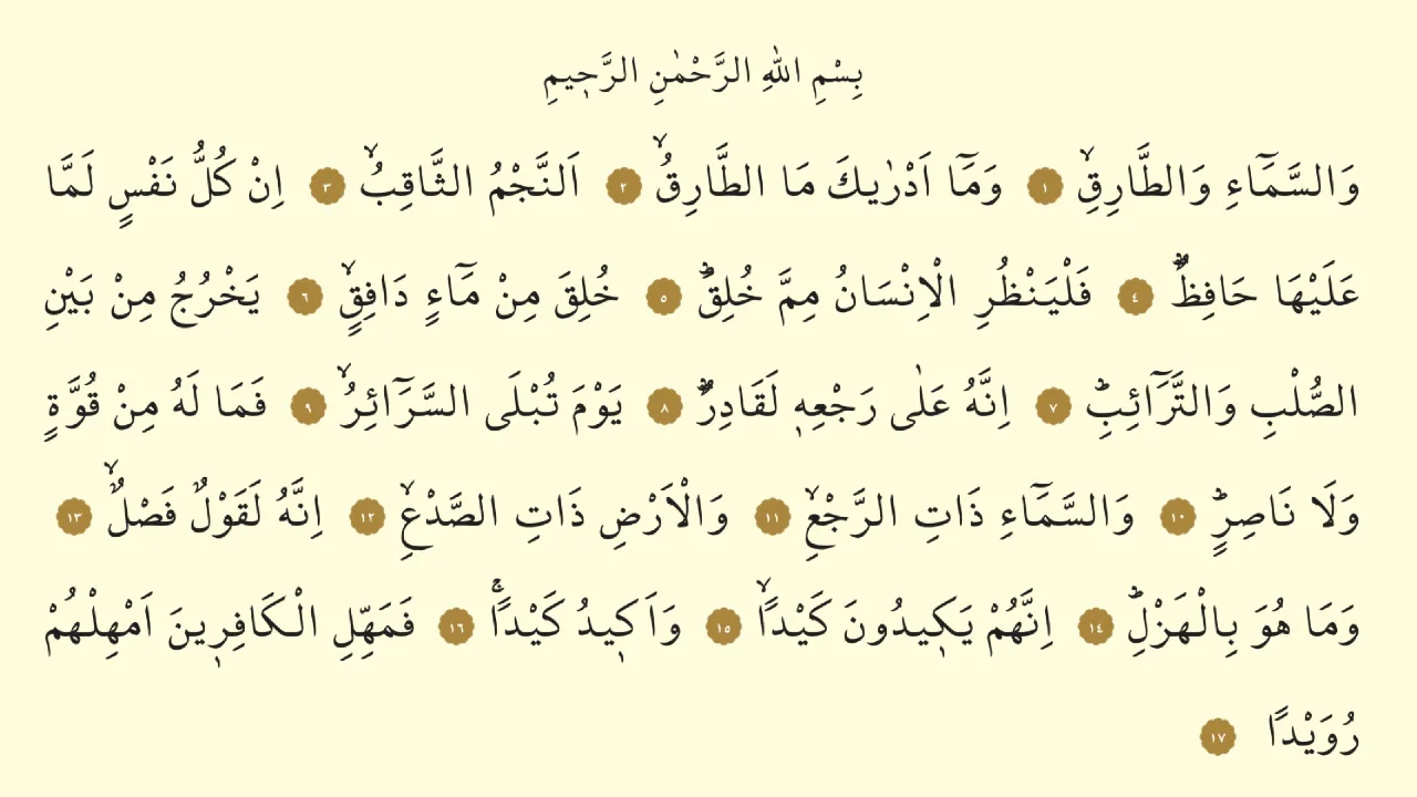 Rüyada Tarık Suresi Görmek